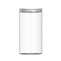 32oz чистый круглый прямой цилиндр бутылка 1000 мл большой калибр кухня герметизирующая банка для разных зерновых лекарственных материалов Стеклянная бутылка алюминиевая крышка