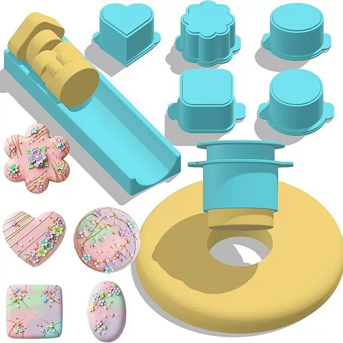 跨境新品 Cake Pop Mold Set心形方形云朵形椭圆形回合形蛋糕模