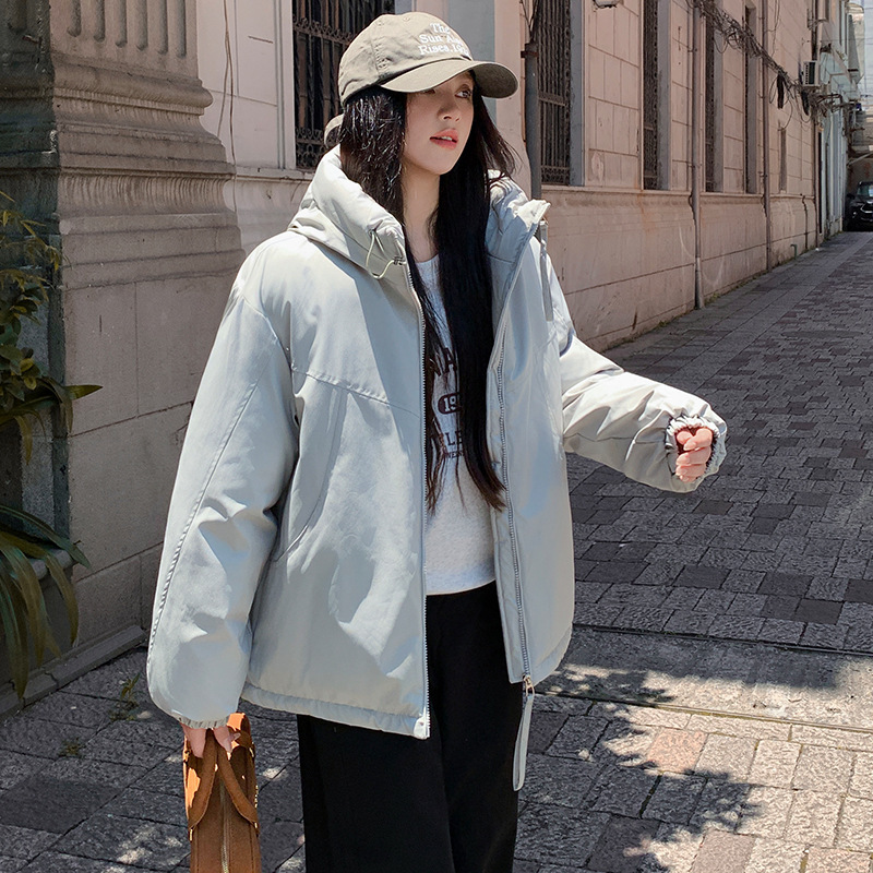 Casual de moda con capuzas de algodón ropa de asalto para mujeres invierno nuevo 2025 moda nueva chaqueta de declive de edad