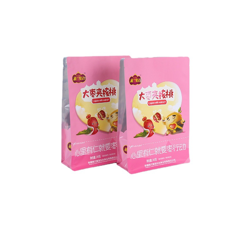 彩印坚果八边封食品袋 休闲零食镀铝自立自封袋 新疆枣食品包装袋
