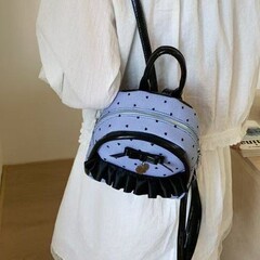 2025 新しいファッションレディースバッグトレンディなミニニッチデザインシンプルな質感のバックパックニッチクラインブルー
