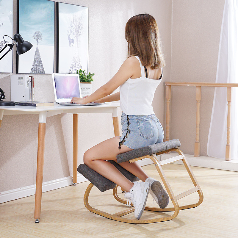 Children's Computer Chair, Home Office Chair, Ergonomic Lazy Anti-Hunchback Anti-Myopia Chair, Student Posture Correction Kneeling Chair