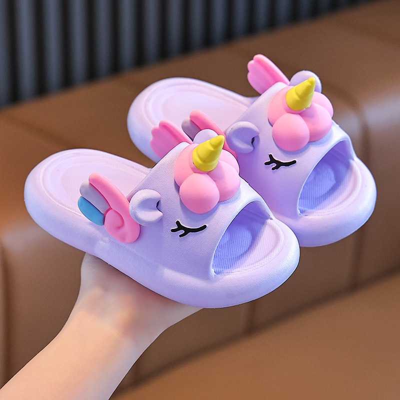 Children's Slippers Summer Cartoon Cute Eva Soft Bottom Baby Indoor Non-slip Thick Bottom Slip-on Feeling Parent-child Slippers