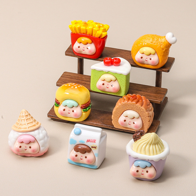 食品おもちゃ Zai Zai Mengli ギフトボックス樹脂小さな装飾品 diy ジュエリー車のデスクトップ小さな装飾品アクセサリー卸売|undefined