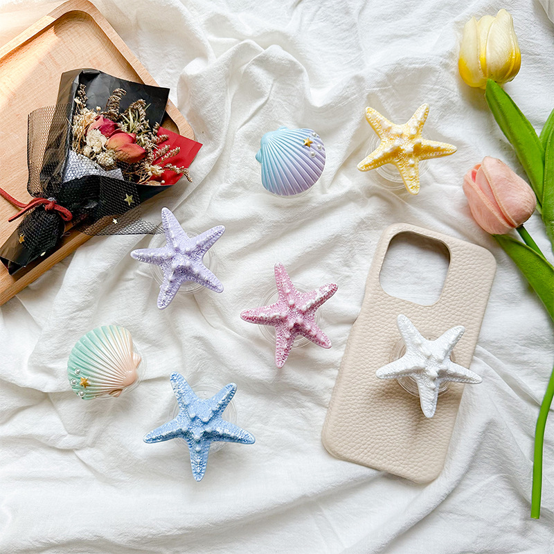 50g Weight Cute Starfish Shell Resin Universal Phone Cases