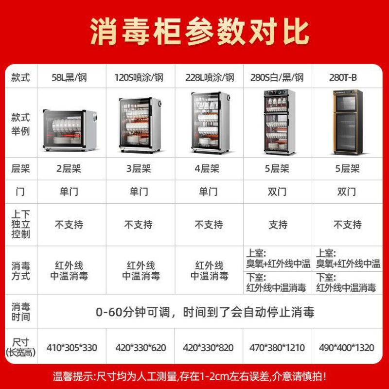 厨房碗筷消毒柜家用小型消毒碗筷柜商用立式台式桌面饭店餐具柜厨|undefined