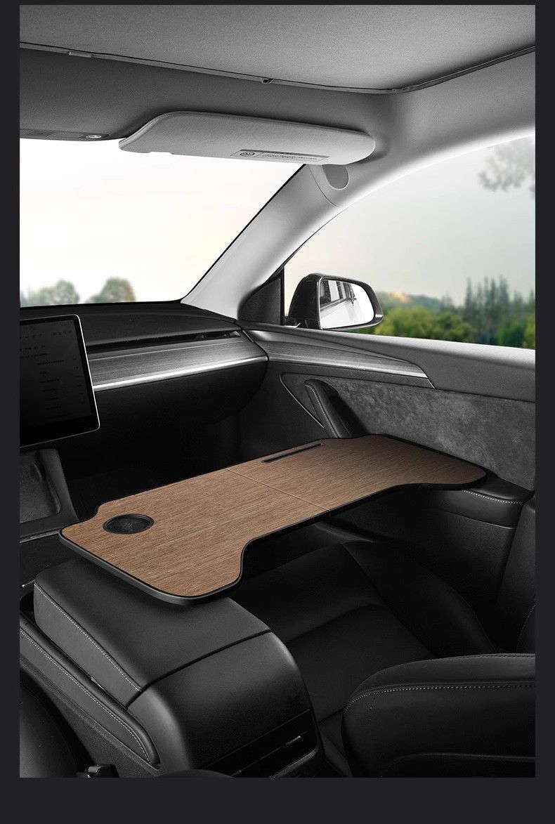 Car-Mounted Folding Table Tray for New Energy Vehicles, Suitable for Eating, Working, Studying, and Applying Makeup; Universal Interior Accessory