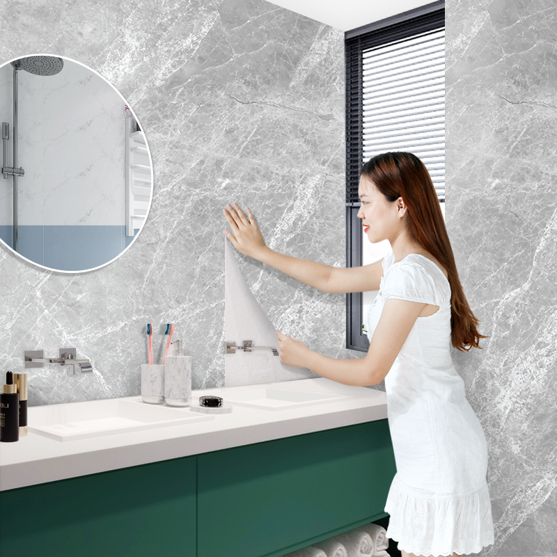 卫生间贴纸厕所防水防潮ins风洗手间浴室瓷砖墙纸翻新自粘墙贴