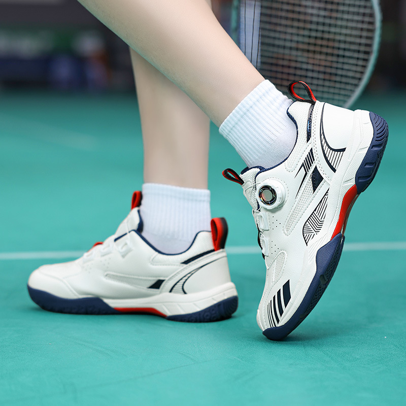 Cross-Border Rotating Buckle Casual Badminton Shoes, Breathable Couple Style Lightweight Table Tennis Sneakers, Men's Tennis Training Shoes Cross-Border Rotating Buckle Casual Badminton Shoes, Breathable Couple Style Lightweight Table Tennis Sneakers, Men's Tennis Training Shoes