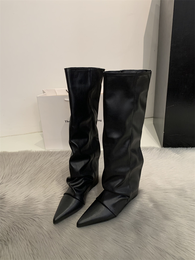 2511 black leather【 7cm 】 / 35