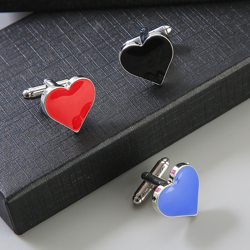 AliExpress Amazon new couple Hearts a Love cufflinks fashion French men's shirt cufflinks
