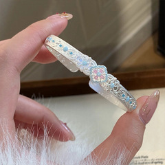 999.9足銀27g古法エナメル四葉草如意ブレスレット女性蝶底純銀ブレスレットバレンタインデープレゼント