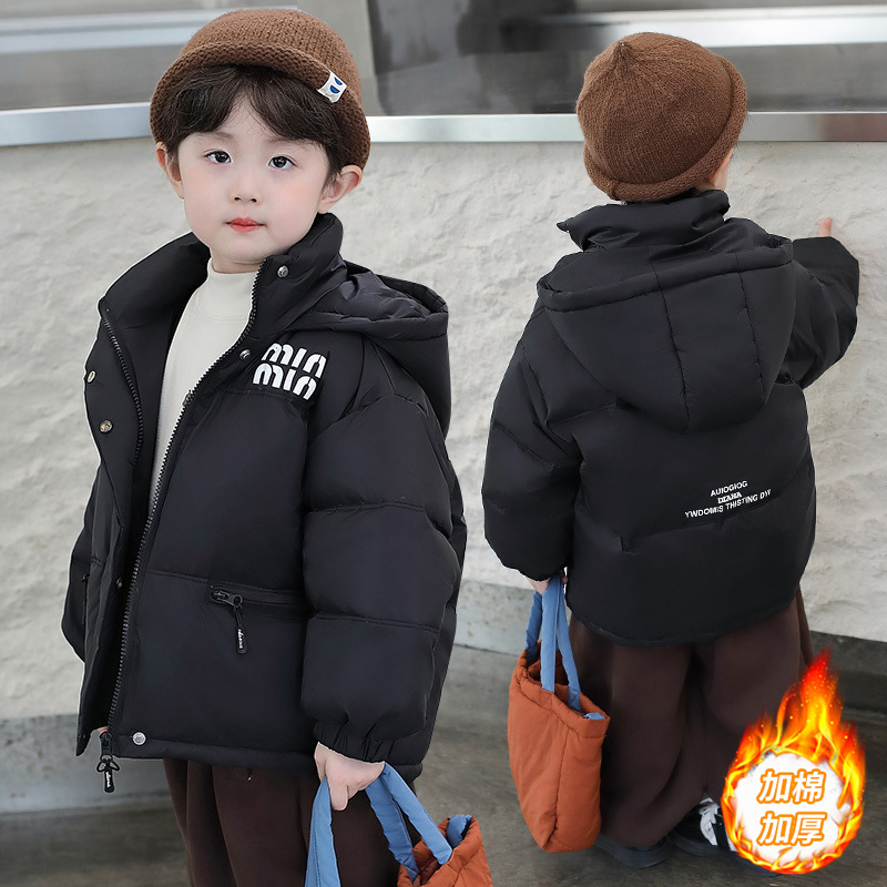 검은색 면 코트