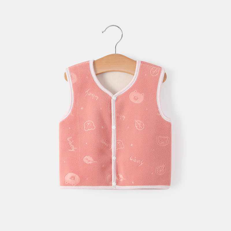 Chaleco de bebé Otoño e Invierno forrado de lana engrosada Chaleco de bebé para hombres y mujeres chaleco recién nacido chaleco cálido de invierno