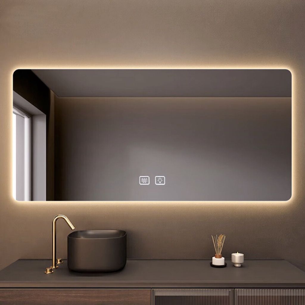 Bathroom Toilet Led Smart Bathroom Mirror with Light Mirror Touch Screen Led Wall Hanging Toilet Makeup Mirror