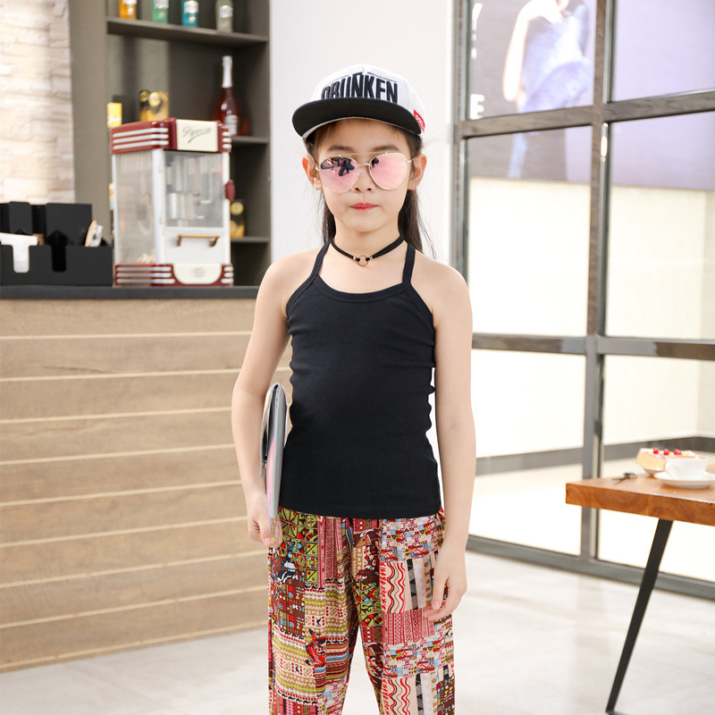 Camiseta de algodón para niños en forma de I para niñas pequeña camisola para niños ropa interior para niñas de verano