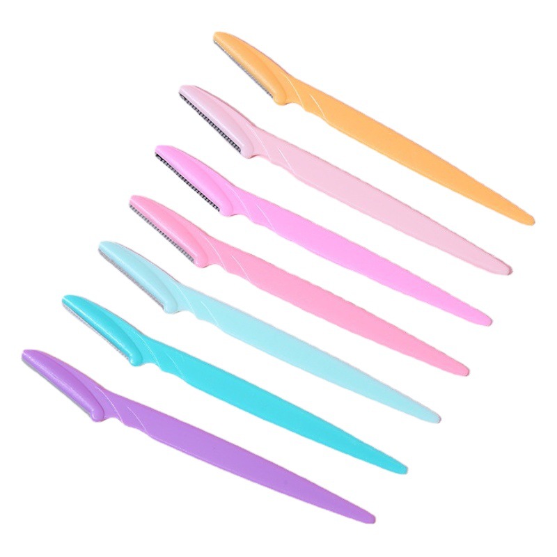 Mango recto ceja que forma el cuchillo principiante ceja que forma la herramienta raspador de cejas de seguridad herramienta de belleza portátil raspador de pelo al por mayor
