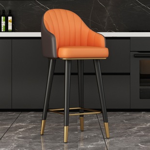 Modern Minimalist Bar Chair, Bar Chair, Home High Stool, Backrest Chair, Island Bar Stool, Cashier Counter, Light Luxury Chair, Front Desk