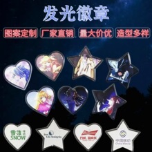 发光徽章胸章亚克力LED胸章音乐节演唱会助威发光胸章卡通动漫胸