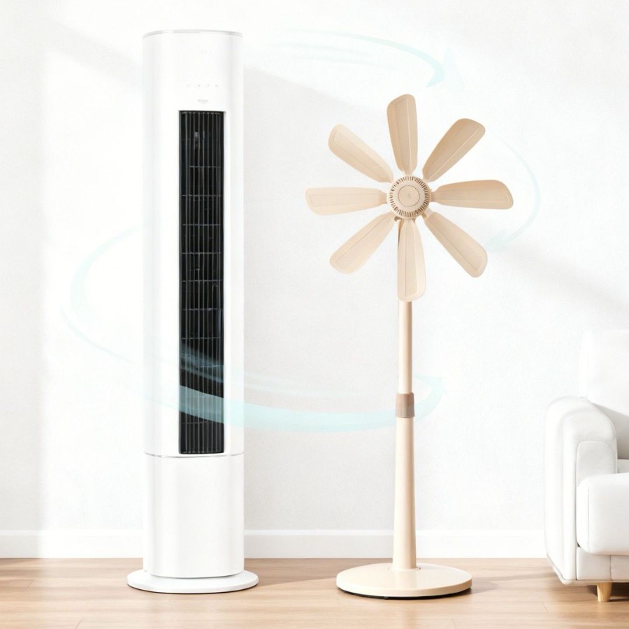 Camel Floor Fan Household Vertical Student Dormitory Office Mini Fan Energy-Saving Silent Large Wind Electric Fan