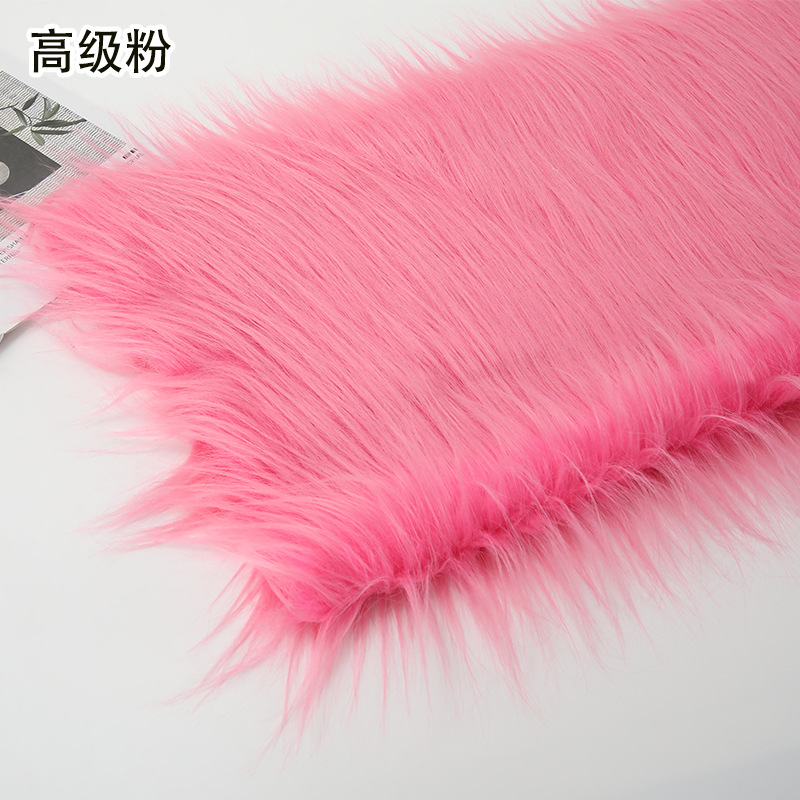 12 ''plush tela DIY caída de piel artificial de piel simulación de piel muñeca pelo bestia traje de piel larga tela de piel
