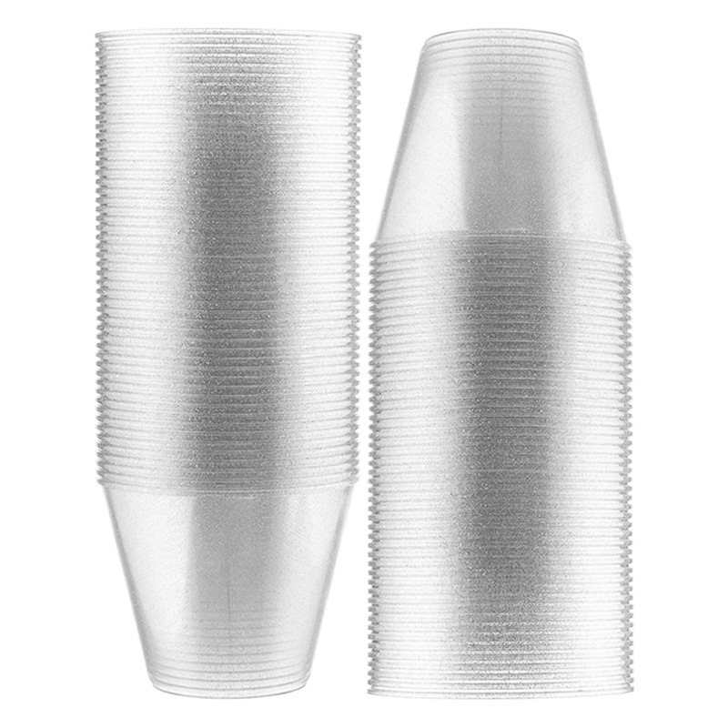 9OZ taza de plástico de plata taza de postre desechable copa de vino taza de comida occidental utensilios para beber taza
