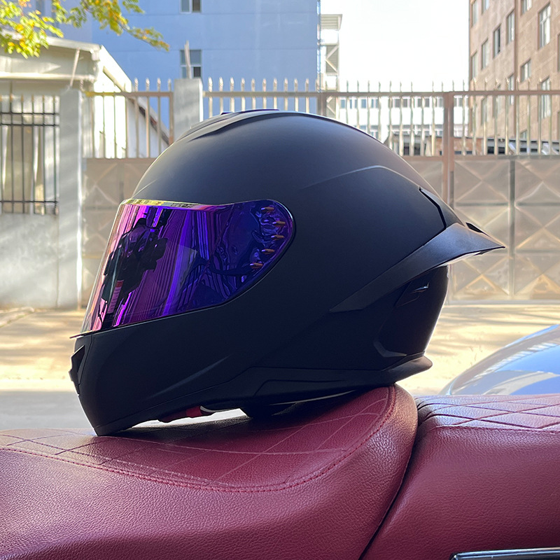 Casco de motocicleta Orz para hombres y mujeres, casco integral de verano con gran alerón trasero para todas las estaciones, certificado por DOT, transfronterizo.
