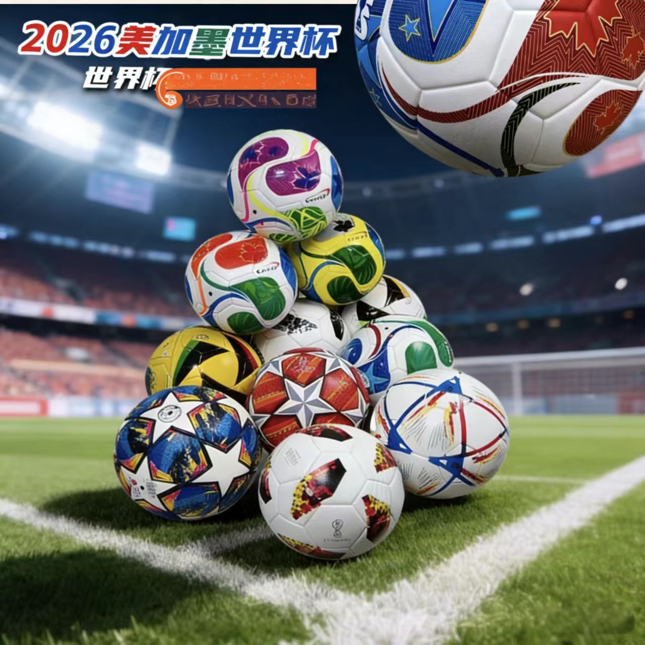 Cossar Qatar World Cup Football No. 5 Pu Football for the Usa, Canada, and Mexico Champions League Matches