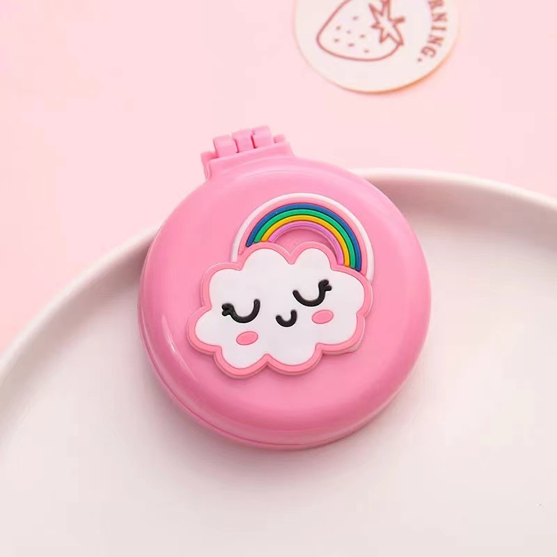 De dibujos animados integrado mini peine plegable cojín de aire peine portátil chica abrigo de aire masaje peine macaron peine venta al por mayor