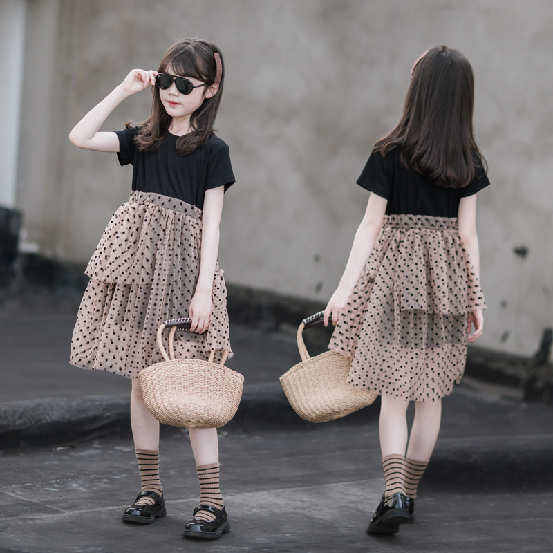 Vestido de verano para niñas 2024, nuevo estilo de verano, vestido de princesa de alta gama, falda tutú elegante para bebé