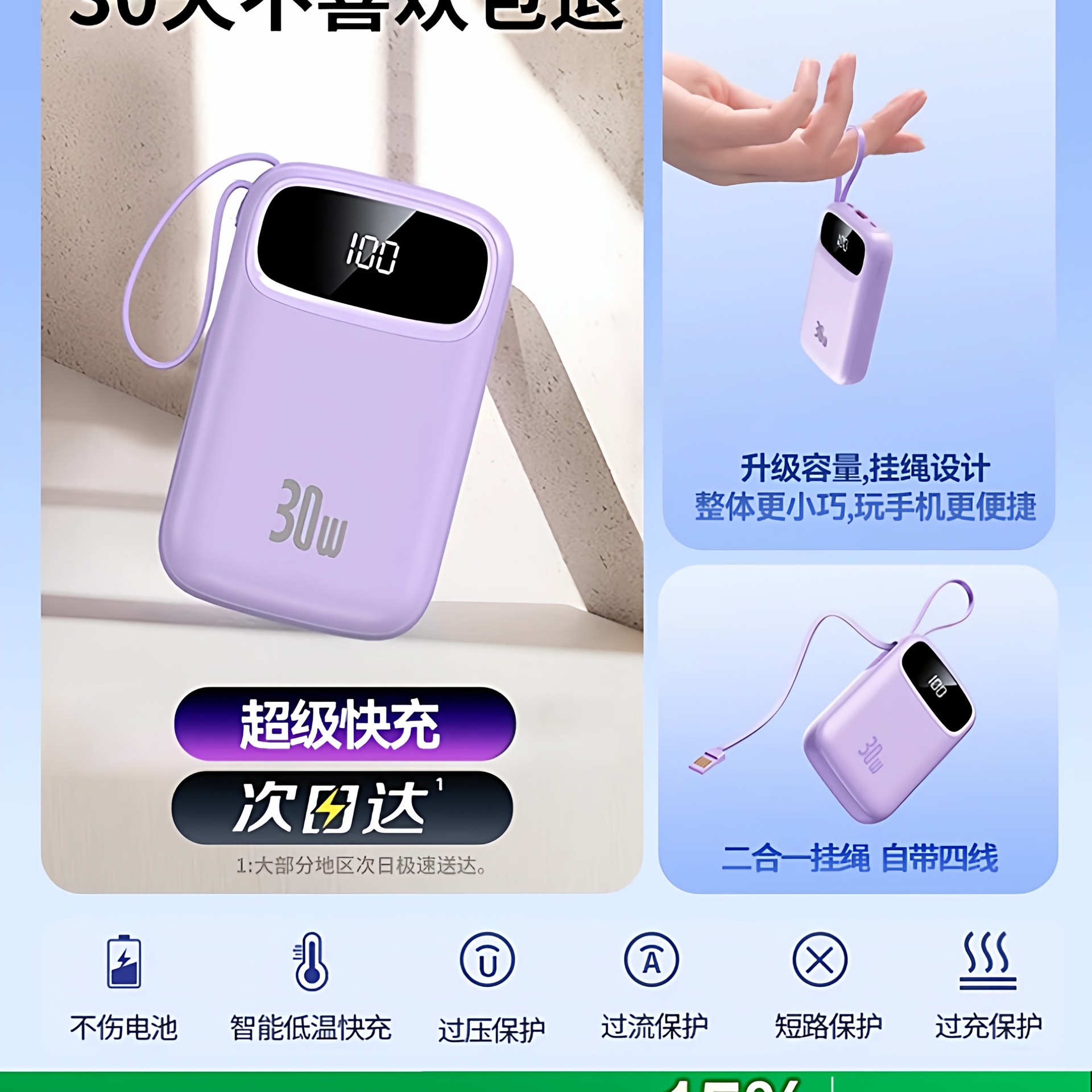 [3C Certification from the Country Can Be Used on Airplanes] 2025 New Power Bank 20000 Mah Fast Charging Large Capacity Government