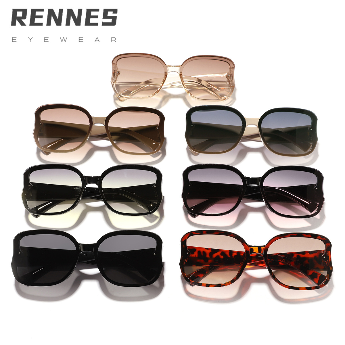 Venta al por mayor transfronteriza versión coreana rectangular al aire libre gafas de sol para hombres y mujeres gafas de sol de tiro callejero de moda Sunglasses
