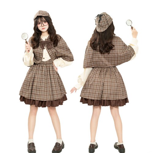 Halloween Sherlock Holmes movie character costume cosplay detective set performance outfit