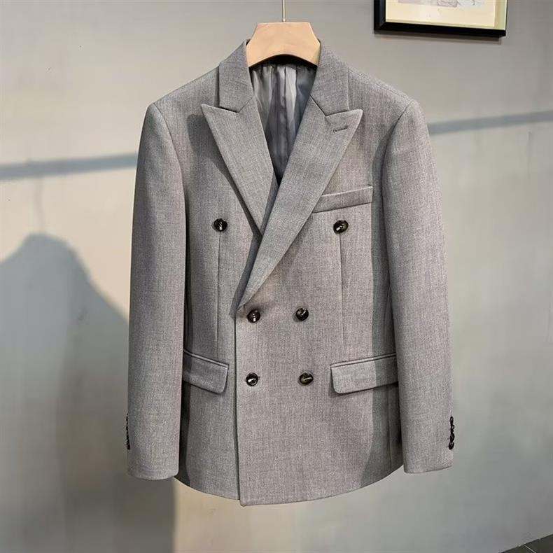 Blazer uomo doppio petto slim fit giacca elegante da uomo_voghion.com
