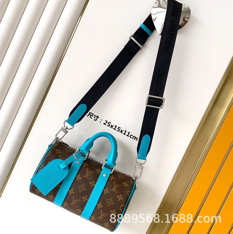 直接供給クロスボーダー m lv メンズバッグレディースバッグブラックウォリアーメッセンジャーバッグ枕バッグチェーンバッグボックスバッグポータブルブリーフケース|undefined
