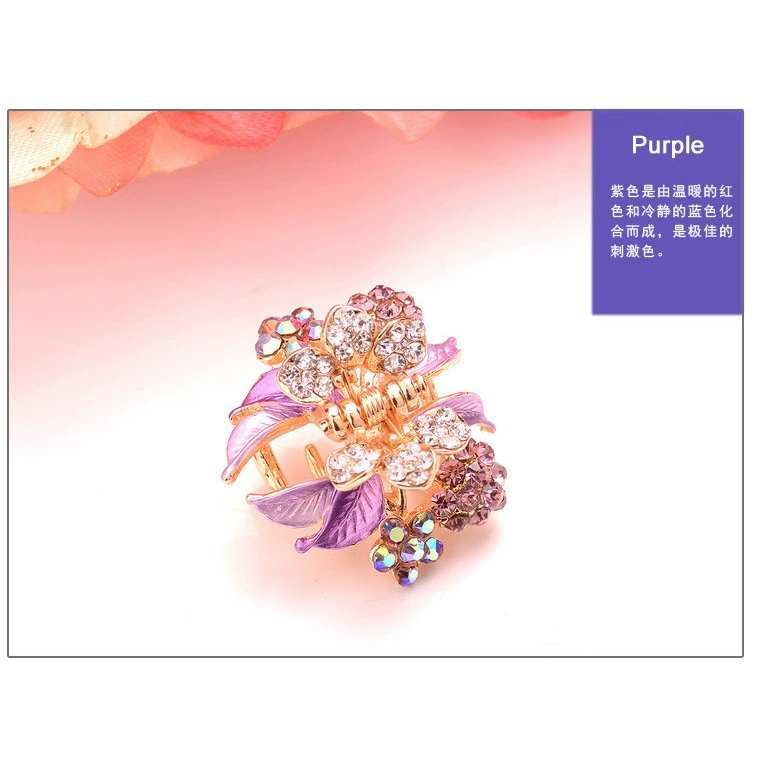 Retro hair accessory, painted crab pin, bangs, hairgrip
