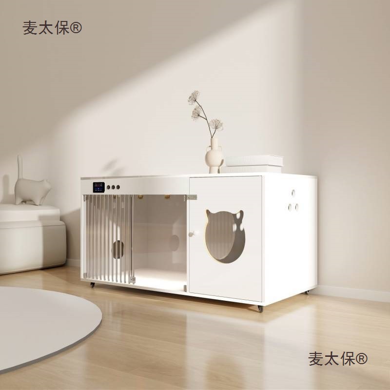 Solid Wood Intelligent Constant Temperature Cat Nest Cat Incubator Heating Household Cat Cabinet Indoor Cat Villa Cat Delivery Room Metabo
