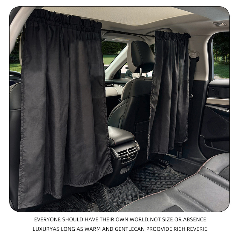 Cross-Border Simple Car Partition Curtain Summer Car Push-Pull Sun Protection and Heat Insulation Sunshade Creative Car Privacy Curtain