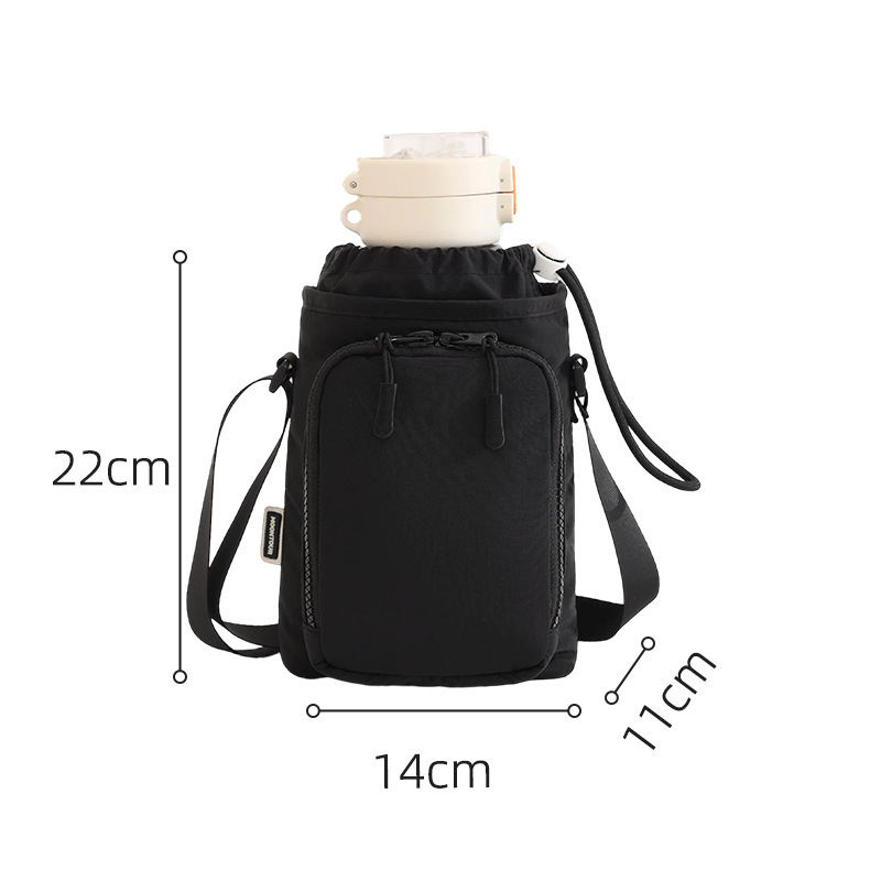 Yueman Casual Water Cup Crossbody Bag [Black]