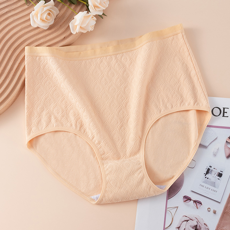 Más el tamaño de la ropa interior de las mujeres entrepierna de algodón antibacteriano de algodón puro de primavera y otoño dulce puro deseo calzoncillos cortos cabeza grasa mm200kg