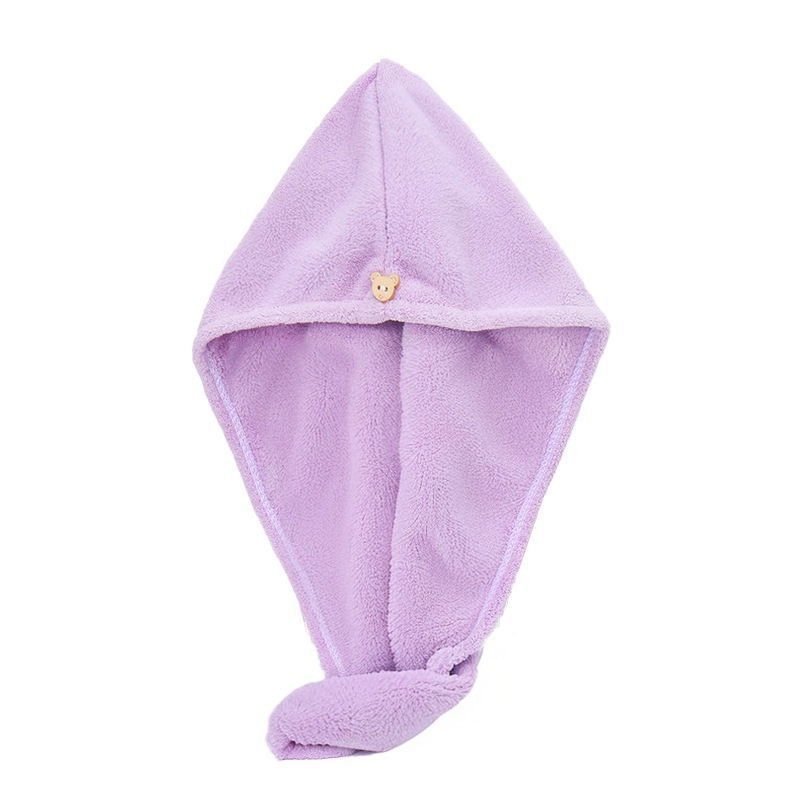 二重に厚いサンゴのベルベットのシャワーキャップがかわいい女性吸水速乾帽の乾いた髪のタオルを洗ってスカーフの乾いた髪の帽子を包む|undefined