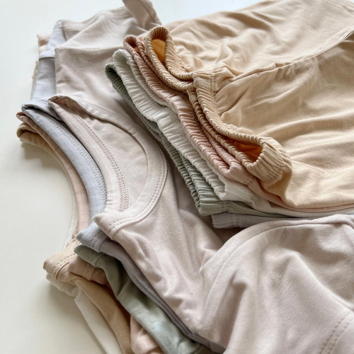 Baby clothes summer thin breathable modal round neck short-sleeved T-shirt + shorts pajamas set baby home clothes