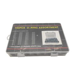 740pcs boxed O-ring set, rubber sealing ring, O-ring, high temperature resistance, corrosion resistance, nitrile rubber black