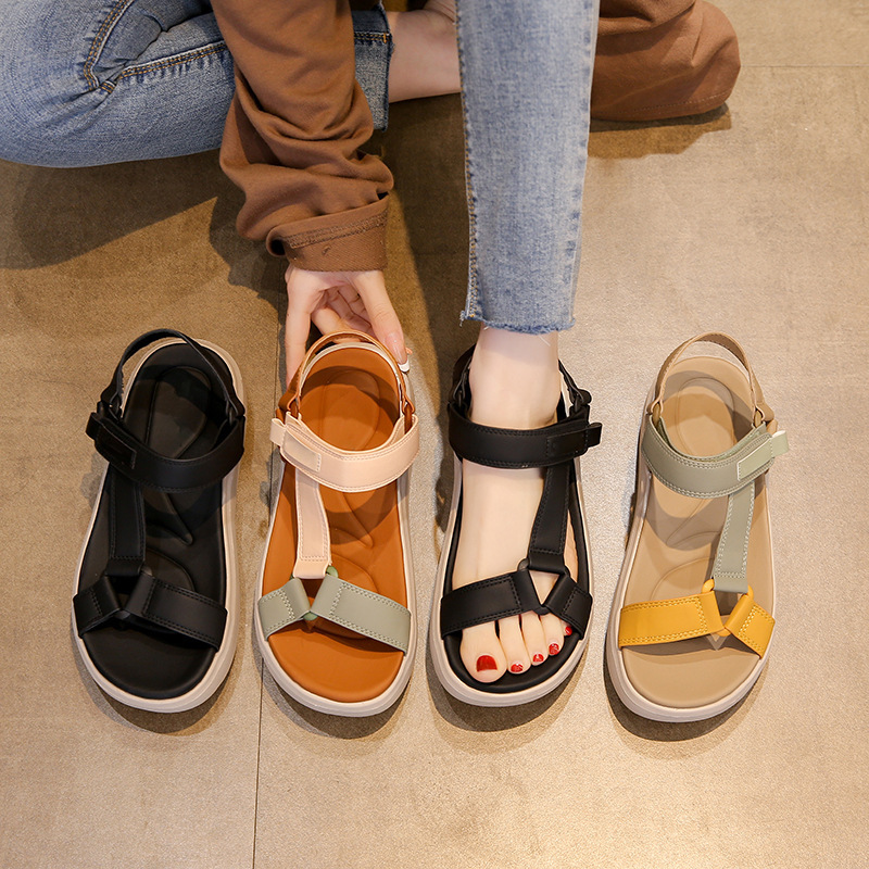 New Style Platform Sandals Women's 2025 Summer New Style Casual Lightweight Beach Shoes Fashionable Simple Women's Shoes