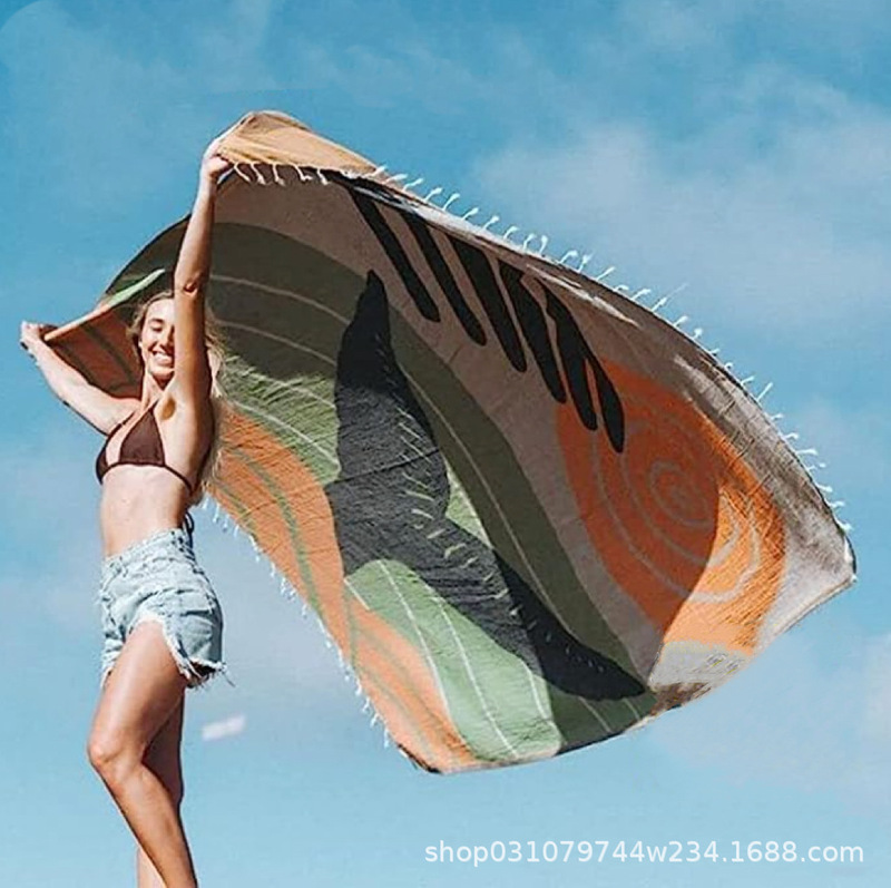 Foreign Trade Hot-Selling Turkish Towel Polyester-Cotton Bath Towel European and American Stripesd Turkish Cotton Beach Towel with Tassels Foreign Trade Hot-Selling Turkish Towel Polyester-Cotton Bath Towel European and American Stripesd Turkish Cotton Beach Towel with Tassels