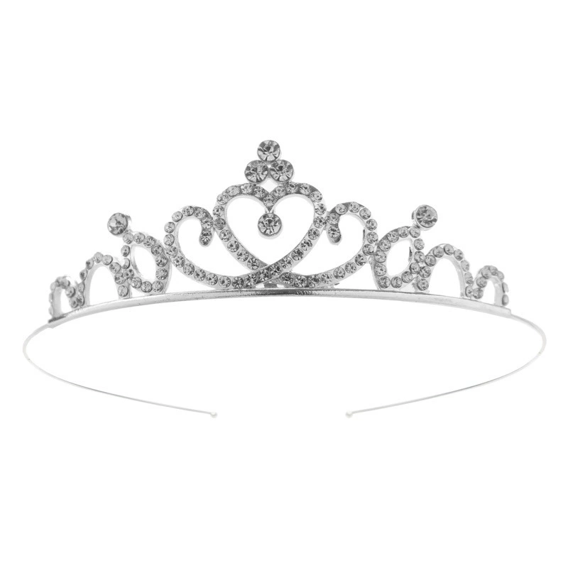 Головной убор с короной Детская повязка на голову аксессуары для волос из сплава со стразами детская корона на день рождения Аксессуары для волос аксессуары для платья для девочек