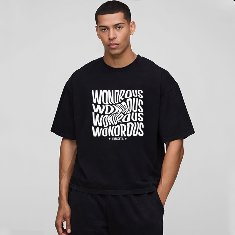Square Short-Sleeved Men's Fitness T-Shirt 240g Bottoming Shirt Boxy Fit Short Dropped Shoulder Sleeves Loose Plus Size Square Short-Sleeved Men's Fitness T-Shirt 240g Bottoming Shirt Boxy Fit Short Dropped Shoulder Sleeves Loose Plus Size