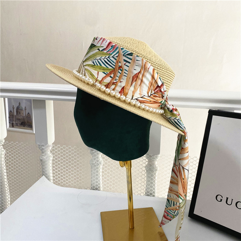Unisex Vintage Style Solid Color Flat Eaves Straw Hat display picture 8