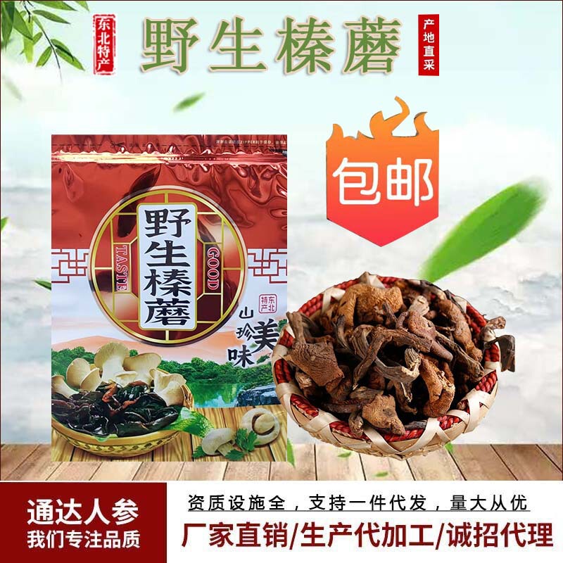 Manufacturer Wholesale Wild Hazelnut Mushrooms 250g Bagged Northeast Specialty New Mushroom Dry Goods Free Shipping Chicken Stewed Mushrooms
