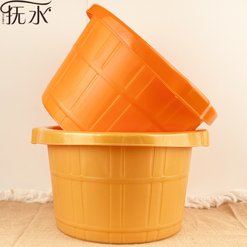 Thickened Tendon Foot Bath Basin, Durable Foot Bath Bucket, Deepened Foot Wash Basin for Home Use or Massage Foot Spa Shop, Non-Wooden Basin